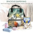 thumbnail image 5 of Daiia Seashell On The Beach Large Capacity Baby Bag Waterproof Stylish Diaper Bag Mummy Backpack Adjustable Straps Diaper BagBaby Essentials Bag, 5 of 6