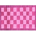 thumbnail image 1 of Ahgly Company Indoor Rectangle Checkered Pink Modern Area Rugs, 8' x 12', 1 of 4