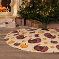 thumbnail image 6 of Pofeuu Thanksgiving Turkey and Pumpkin Print Christmas Tree Skirt, Merry Christmas Skirt Xmas Tree Ornaments for Xmas Holiday Party Decorations-48", 6 of 7