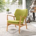 thumbnail image 4 of Accent Chair, Green, Fabric, Wood, Mid Century Living Lounge Cafe Lobby Hospitality Restaurant, Modern Contemporary HB32594, 4 of 4