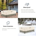 thumbnail image 4 of 84 Inch Rectangular/Oval Patio Table Cover,Heavy Duty Waterproof Outdoor Table Cover Winter, Patio Furniture Covers, Beige, 4 of 7
