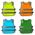 thumbnail image 1 of Pack de 4 chalecos reflectantes Kusrkot para trabajo de tráfico primario seguridad vial para niños, 1 of 8