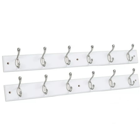 BirdRock Home Wall-Mounted Hook Rails  2 Count