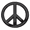Black, variant on Revolution Car Badges 3D Peace Sign, Automotive Emblem Decals Stickers, Chrome-Plated Alloy Metal