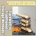 thumbnail image 5 of 4 Tiers Egg Holder for Fridge - Auto Rolling Fridge Egg Organizer, Egg Dispenser for Refrigerator, Large Capacity Stores 30 Eggs - Space-Saving (White-1 pc), 5 of 5