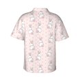 thumbnail image 3 of Balery Rabbit Print Men's Hawaiian Shirts Short Sleeve Beach Shirt Relaxed Fit Vacation Button Down Shirts-Medium, 3 of 9