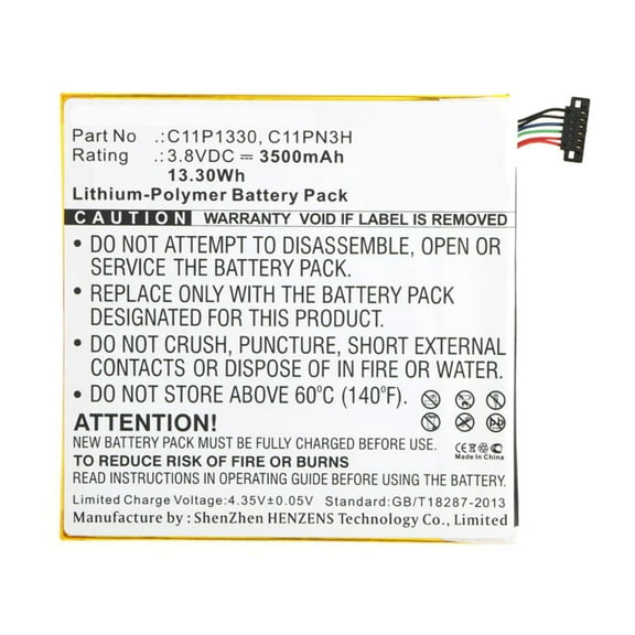 Batteries N Accessories BNA-WB-P8649 Tablets Battery - Li-Pol, 3.8V, 3500mAh, Ultra High Capacity Battery - Replacement for Asus C11P1330, C11PN3H, C11Pn93 Battery