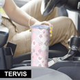 thumbnail image 6 of Pioneer Flower Floral Print Pattern 20oz Skinny Tumbler with Straw & Lid, Double Wall Vacuum Insulated Cup, Leak-Proof, Cup Holder Friendly, Hot 6H Cold 12H, 6 of 6