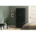 thumbnail image 3 of South Shore Acapella Wardrobe Armoire, in Pure Black, 3 of 15