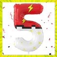 thumbnail image 1 of Globos con números JUANBUDONG, 40 cm, diseño rojo y blanco de dibujos animados, 1 of 5