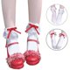 thumbnail image 2 of Womens Lace Ruffle Ankle Socks Japanese JK Girl Princess Style Sweet Ribbon Bowknot Frilly Cotton Socks Dress Socks White, 2 of 4