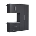thumbnail image 2 of Prepac Storage and Furniture HangUps Wall Mount Garage Cabinet Set, Black Laminate, 3 Piece, 2 of 4