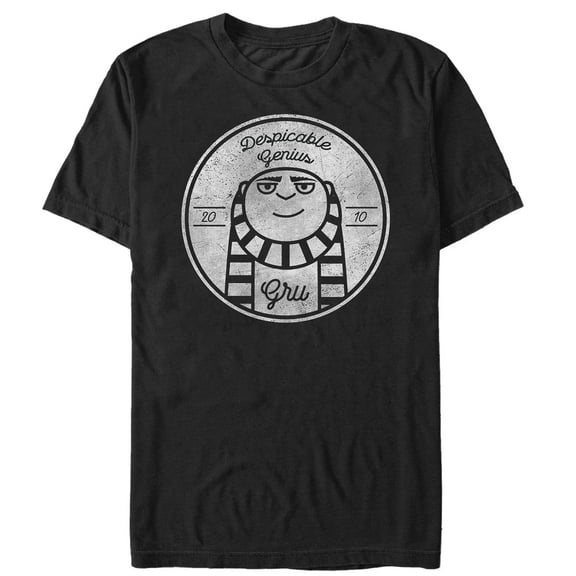 Men's Despicable Me Gru Genius 2010  Graphic Tee Black 3X Large