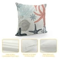 thumbnail image 4 of PIKWEEK Ocean Coral Pillow Covers Nautical Coastal Throw Pillows Beach Seashell Starfish Pillow Case Soft Square Cushion Covers for Home Couch Sofa Patio Bedroom, Brown, 4 of 5