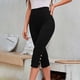 thumbnail image 4 of Leggings Capri para Mujeres Yoga Capri Medias de Cintura Alta Color Sólido, Coincidencia Slim Ajuste Gimnasio Y Pantalones de Yoga, 4 of 9