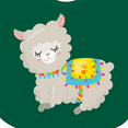 thumbnail image 4 of Inktastic Cute Llama with Colorful Blanket Boys or Girls Baby Bib, 4 of 4