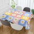thumbnail image 2 of Yayeee Tablecloths 60" x 108" Rectangle Wrinkle Resistant Party Table Cover, Light Blue Daisy, 2 of 8
