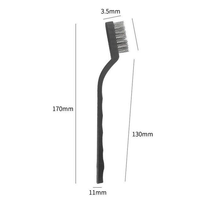 Mini Brush Set For Cleaning And Rust Removing 7 Inch Industrial Brushes Of Stainless Steel Nylon Brass Bristles