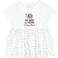 thumbnail image 3 of Inktastic Nana and Poppa Love Me Grandchild Elephant Girls Baby Dress, 3 of 5