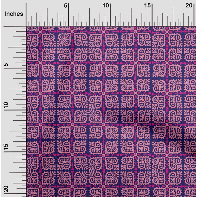 oneOone Viscose Jersey Fabric Arrow|Swirl & Floral Block Print Fabric BTY 60 Inch Wide