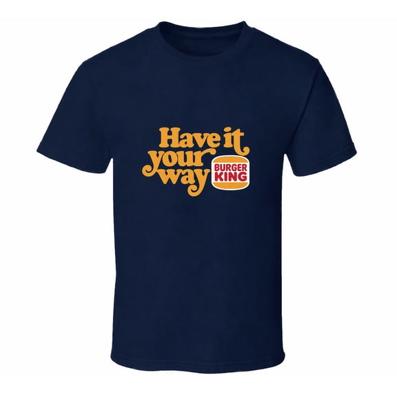 Burger King Retro Fast Food Restaurant Logo Graphic T-shirt
