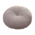 thumbnail image 2 of Cojín de asiento de 17,7 pulgadas con funda de lino y almohada de meditación con relleno de algodón PP y ventana. Gris claro, 2 of 8