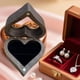 thumbnail image 5 of Caja de madera para anillos de boda, elegante y portátil, con forma de corazón, para guardar joyas, para propuestas de matrimonio o cumpleaños., 5 of 8