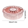 thumbnail image 2 of Oggfader Pink Plastic Multi-Compartment Octagonal Storage Box - Semi-Transparent with Deer Handle, for Snacks, Candy, Jewelry on Coffee Table, 2 of 6