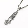 thumbnail image 2 of PAMTIER Unisex Stainless Steel Unique Goldn Arowana Carp Cyprinoid Amulet Pendant Necklace Gothic Punk Fortune Fish Asian Art Silver Free Chain, 2 of 4