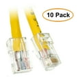 thumbnail image 1 of C&E Cat6 Yellow Ethernet Patch Cable, Bootless, 1 Feet, 10 Pack, 1 of 2