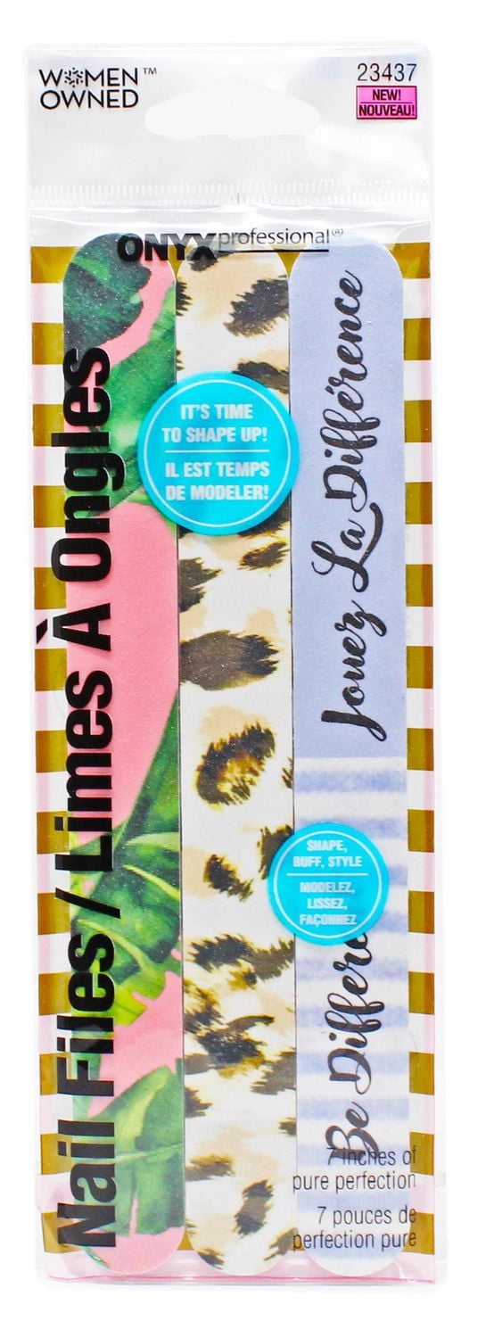 Onyx Professional 3PK 7" Nail Files, Nail File 3pk