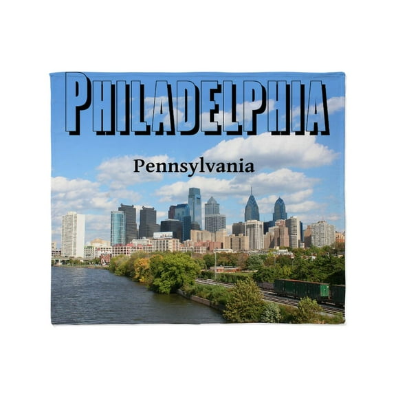 CafePress - Philadelphia_10X8_Puzzle_Mousepad_Ph Throw Blanket - Soft Fleece Throw Blanket, 50"x60" for All Ages