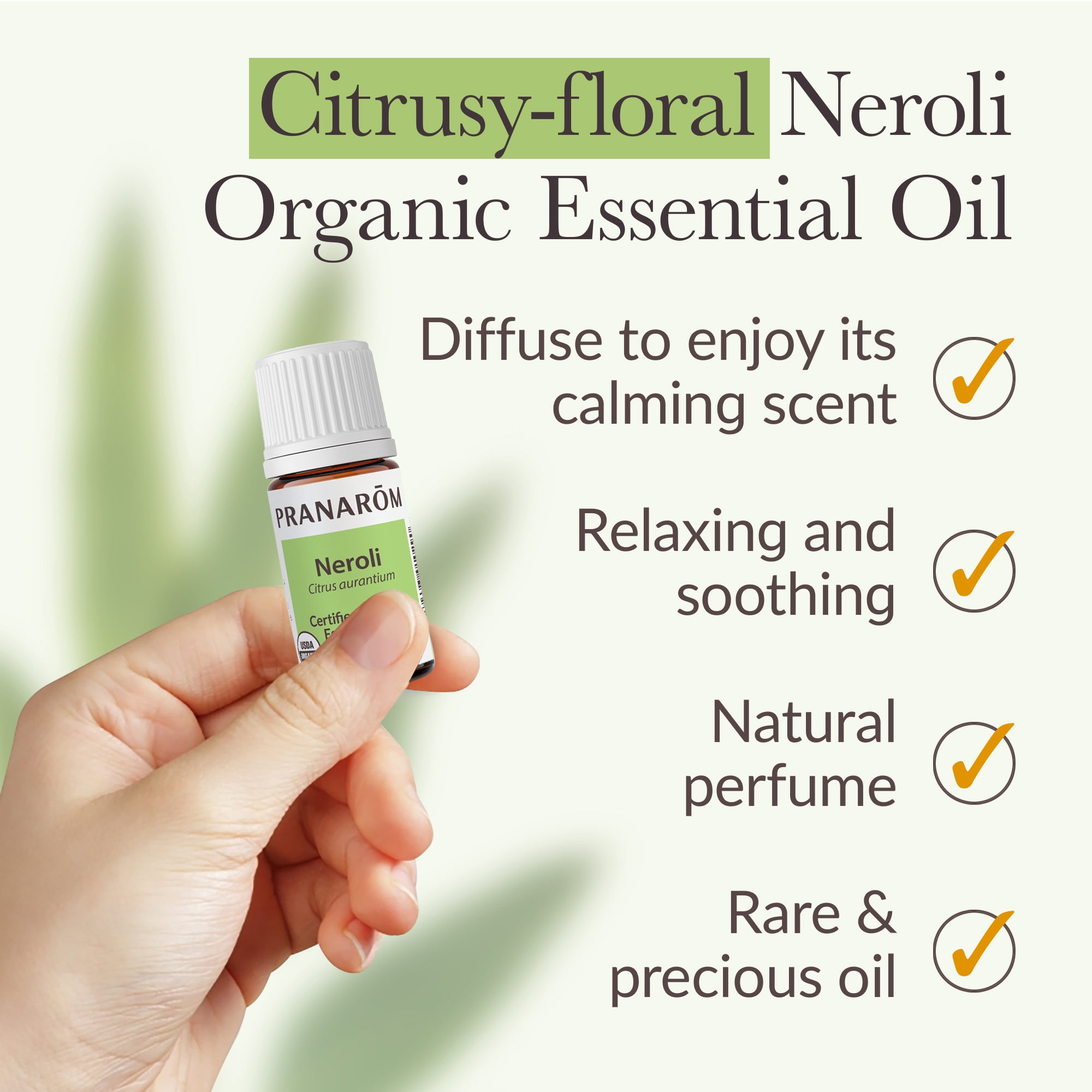 Pranarom Organic Neroli Essential Oil for Aromatherapy & Skincare