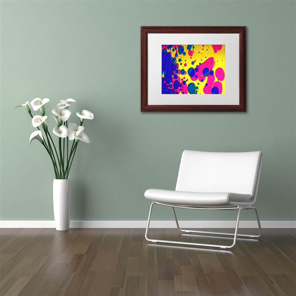 Trademark Fine Art "Colour Fun V" Canvas Art by Beata Czyzowska Young, White Matte, Wood Frame