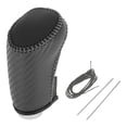 thumbnail image 1 of Cubierta de pomo de cambio de marcha Unique Bargains para Chevrolet Malibu 2016-2020, antideslizante, negra y gris, protector de mango de cambio de palanca de cuero sintético, 1 pieza, 1 of 6