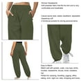 thumbnail image 3 of Women Sweatpants Adjustable Cord Lock Loose Fit Comfortable Women Sport Trousers for Daily Wear OD Green XXL, 3 of 4