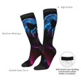 thumbnail image 4 of Naloa Futuristic Purple Panther Thigh High Socks Extra Long Stretchy Sock Women Over Knee High Opaque Stocking Daily Wear, 4 of 6