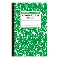 Composition Book Primary Wide Ruled,Composition Books College Ruled,Composition Books for 50 Cents,5.51"x 8.27", Marble Design, Paper Cover, 80 Sheets,Assorted Colors,Journal Draw Top(Green)