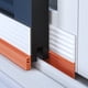 thumbnail image 3 of Franja de sellado para ventana corrediza Franja de sellado de hueco de puerta de aleación de aluminio para hermeticidad contra el viento, 3 of 11