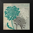 thumbnail image 2 of Wellington Studio 15x15 Black Modern Framed Museum Art Print Titled - Chrysanthemums I, 2 of 5
