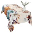 thumbnail image 2 of Orange Blue Pumpkin Fall Table Cloth Waterproof Tablecloths, Thanksgiving Eucalyptus Leaves Rustic Tablecloth Dining Table Cover for Kitchen Party Tabletop Outdoor, Rectangle Tablecloth 54x108 Inch, 2 of 9