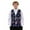 Candy Canes Snowflake, variant on Yuyamidu Reindeer Men's Suit Vest Christmas Formal Dress Waistcoat Colorful Lights Casual Business Vests for Suit or Tuxedo with Adjustable Back Strap, Size 3XL