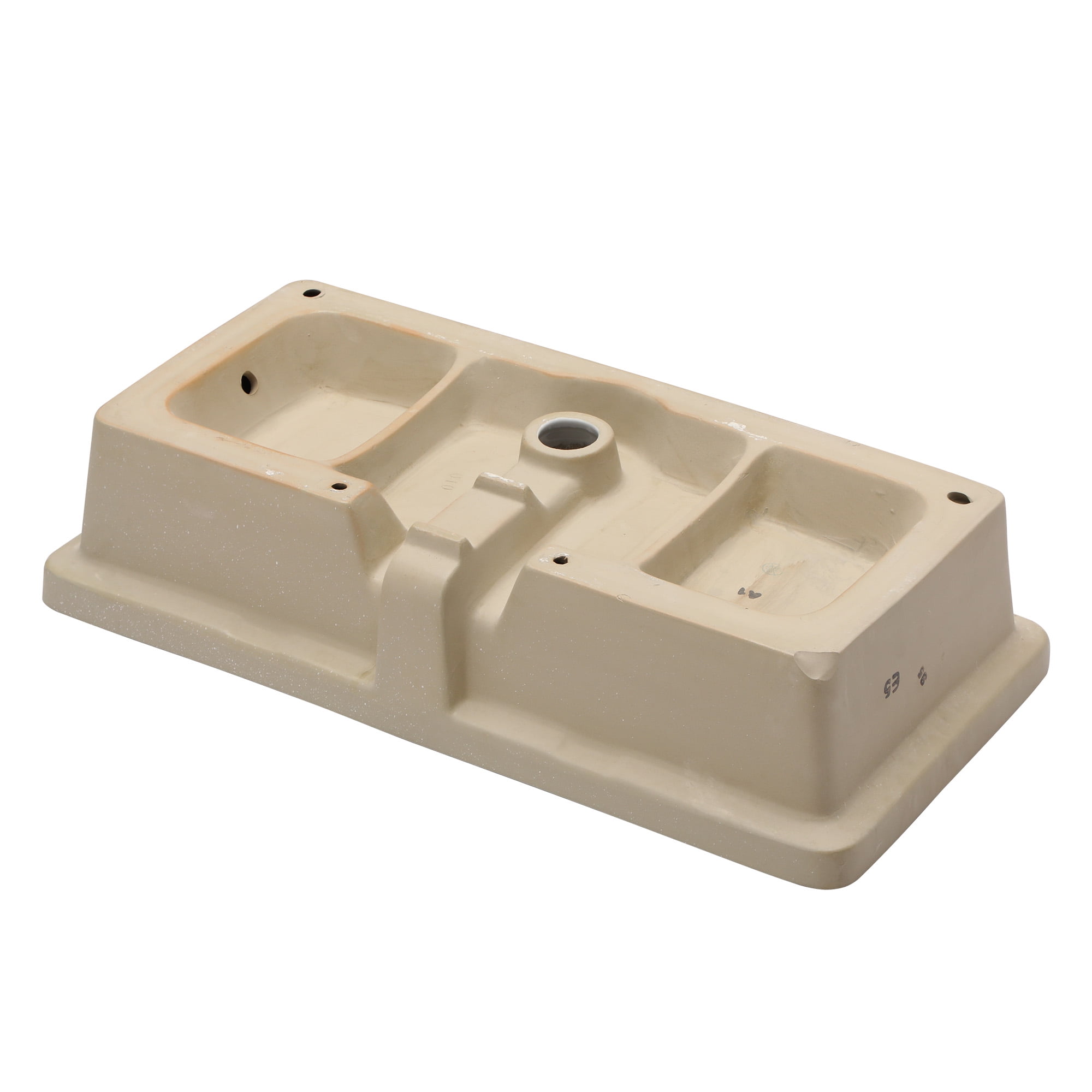28"×14"×6.25" White Ceramic Rectangular Undermount Bathroom Sink with Overflow Hole