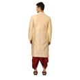 thumbnail image 5 of Mens Handmade Art Silk Loop Button Designer Kurta Dhoti Set/Mens Indian Sherwani, 5 of 7