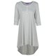 thumbnail image 3 of Top túnica larga para mujer, minivestido con dobladillo irregular y camiseta con cuello redondo Romacci Gris claro XXXXL, 3 of 6