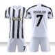 thumbnail image 1 of Nuevo 2021/2022 Camiseta de fútbol para niños 7 # Ronaldo 10 # Dybala Camisetas de fútbol Conjunto de pantalones cortos Tallas para jóvenes-B7 Blanco-22 BmatwkZeng Bmatwk Jersey, 1 of 2
