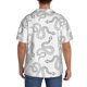 thumbnail image 3 of Fotbe Hand Drawn Snake Camisa Estampada de Manga Corta para Hombre, Casual de Verano, Estilo Playero, Sin Arrugas-Large, 3 of 5
