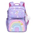 thumbnail image 2 of Bolsa Cute Cartoon Book Pack Mochila grande para niños con arcoíris para la escuela primaria (púrpura) Ehuebsd Para estrenar, 2 of 4