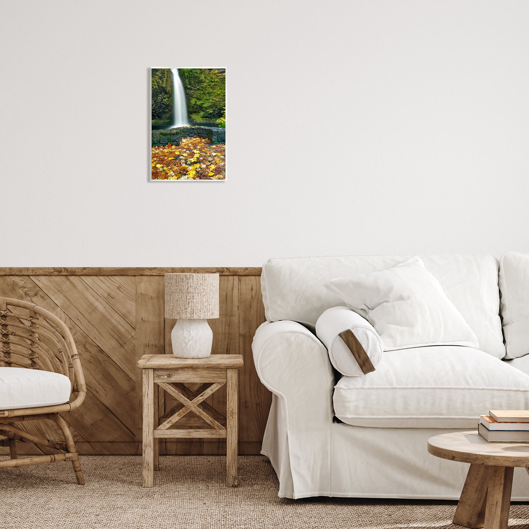 Stupell Industries Waterfall Foliage Photography Nature Photography Unframed Art Print Wall Art, 10 x 15