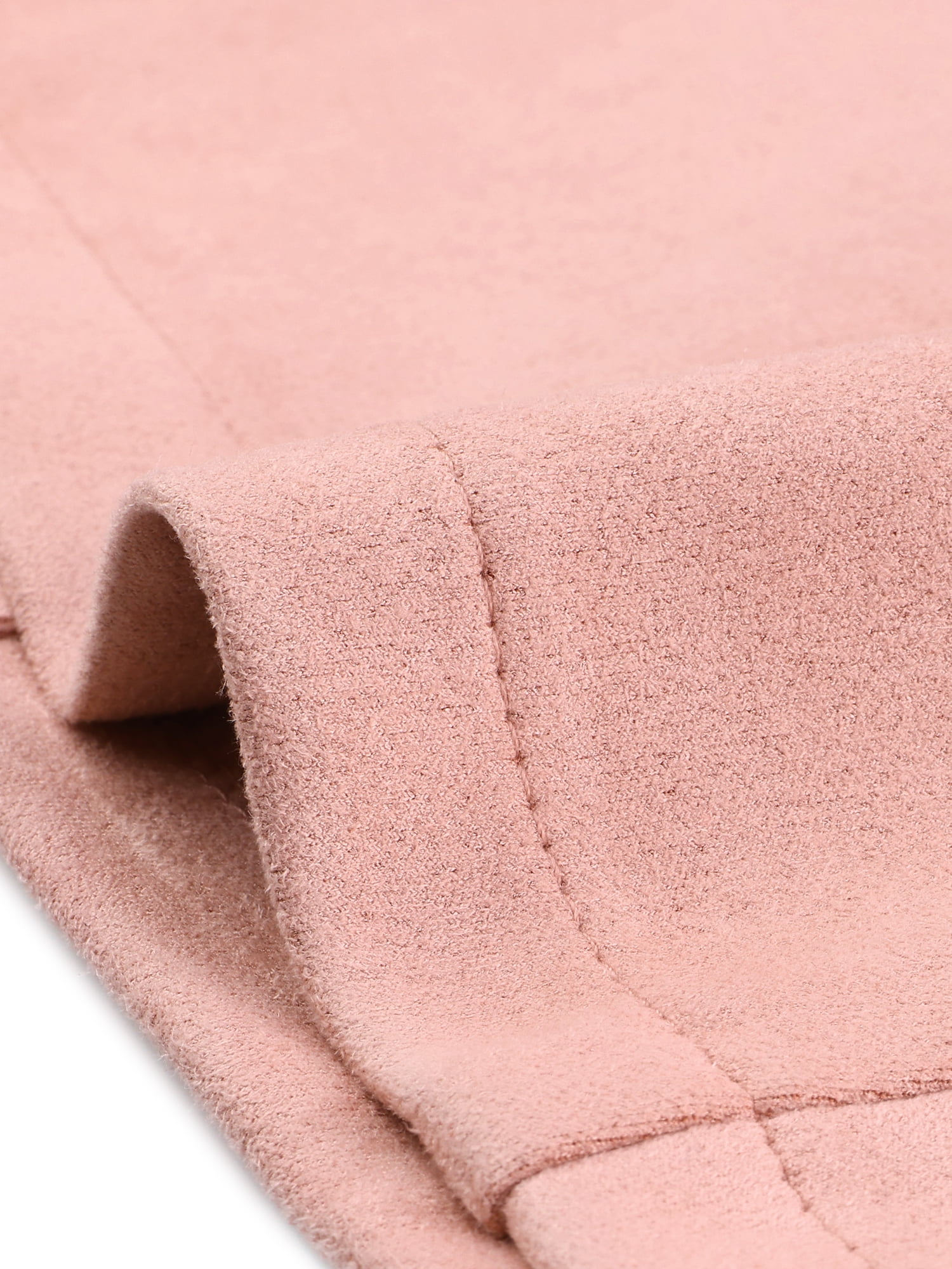DARING DIVA Women's Faux Suede Female Short Jacket Outwear Vest XL Pink
